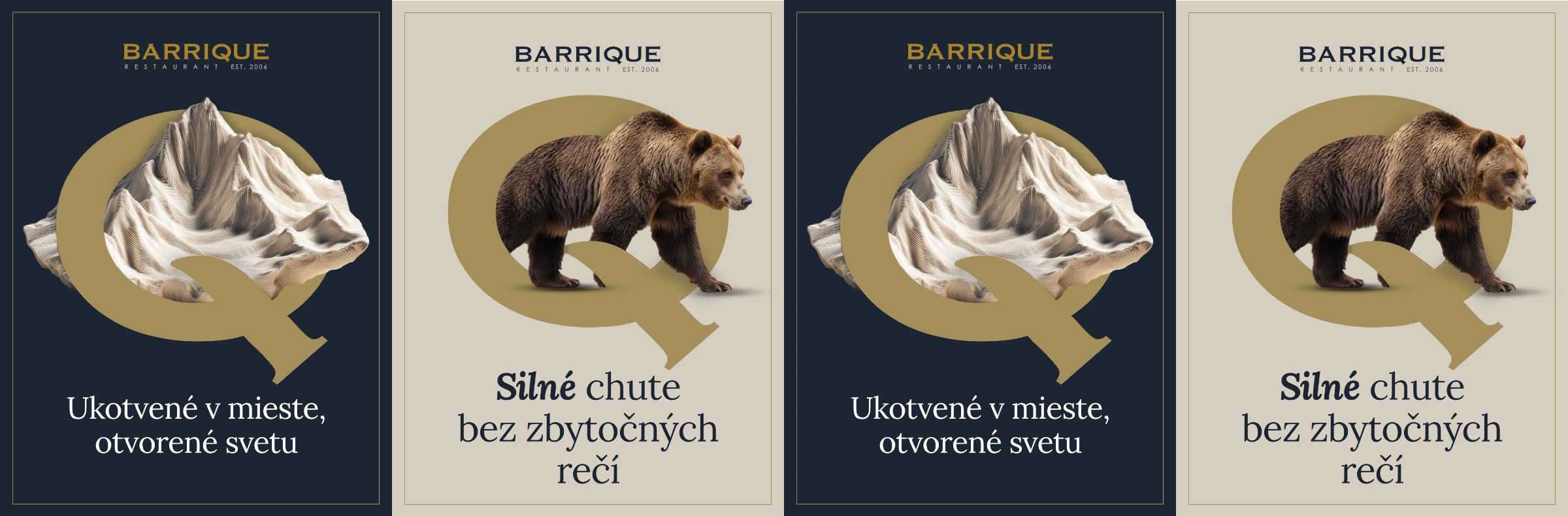 Zahodené verzie tretieho symbolu: hora a medveď v ikone Q